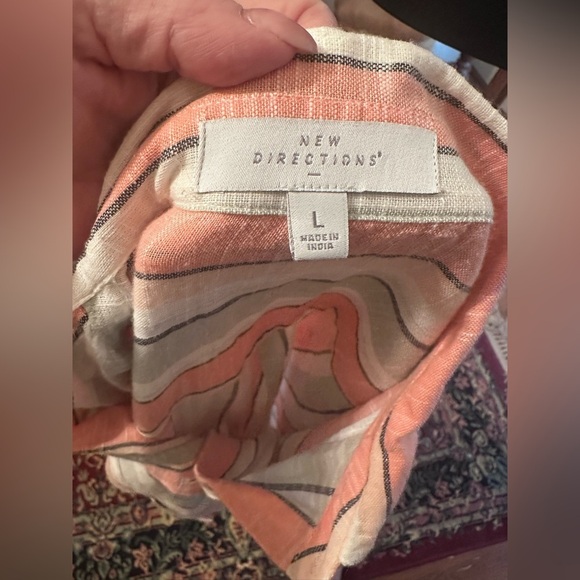 NWOT Linen Like Top L - Picture 4 of 5